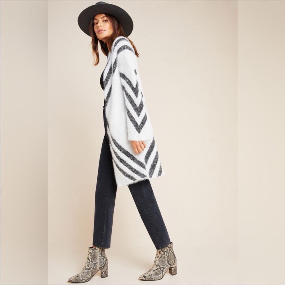 Anthropologie Sleeping On Snow Valia Eyelash Cardigan